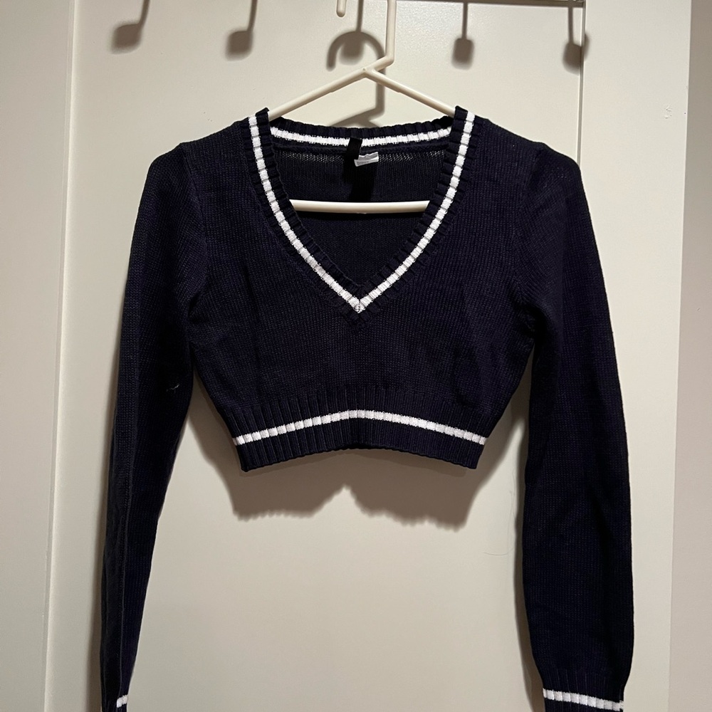 H&M V-Neck Navy Sweater